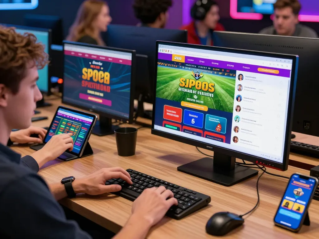Engaging fb88 đăng nhập online gambling platform with diverse players enjoying casino games and sports betting.