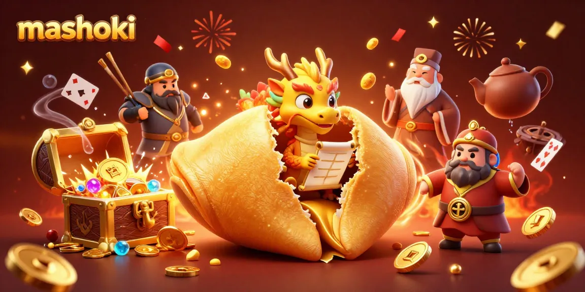 Engage with mashoki's thrilling casino adventure featuring dynamic fortune characters and gold treasures.