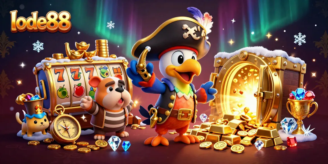 Experience the thrill of lode88 with engaging slot reels and dynamic pirate characters.