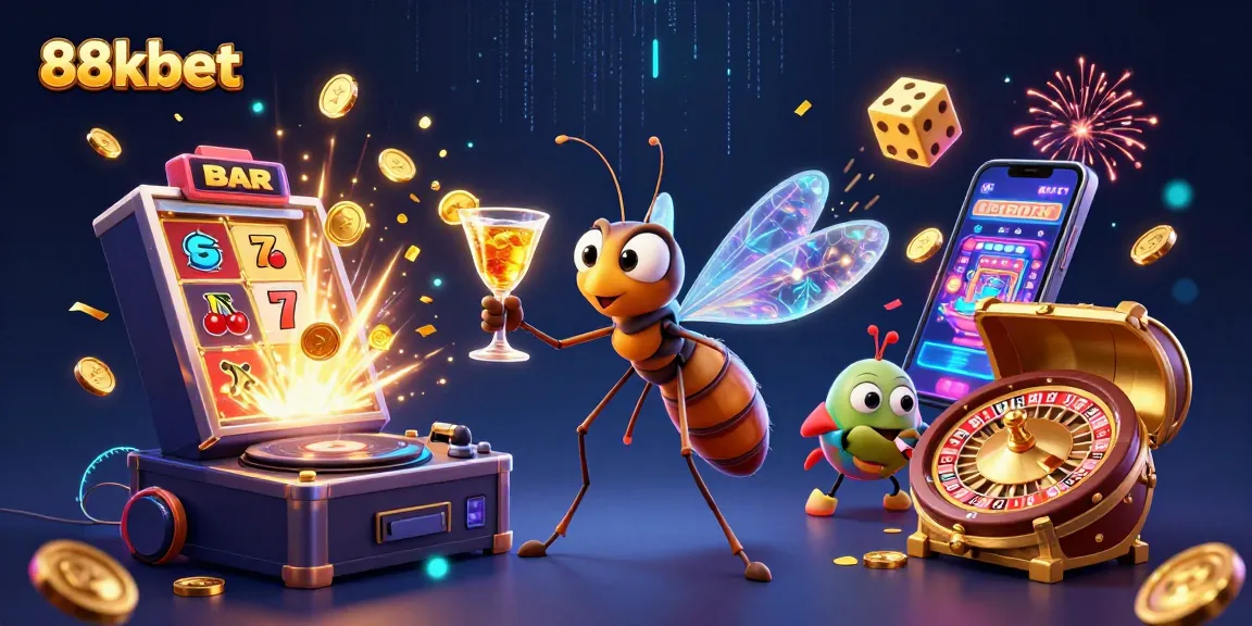 Experience the excitement of 88kbet as a vibrant casino scene with engaging characters and action.