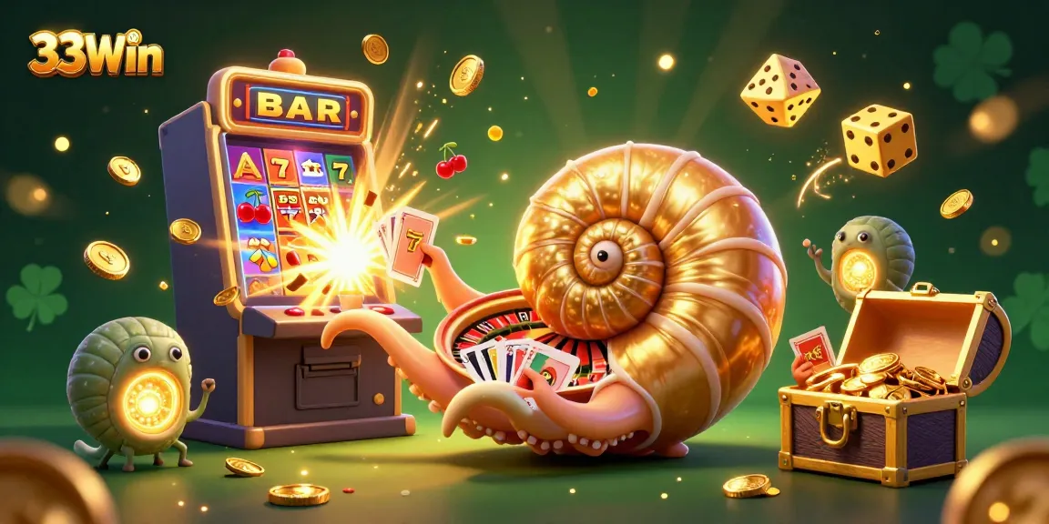 Engage with 33Win's casino journey featuring a lively nautilus roulette and jackpot explosion.