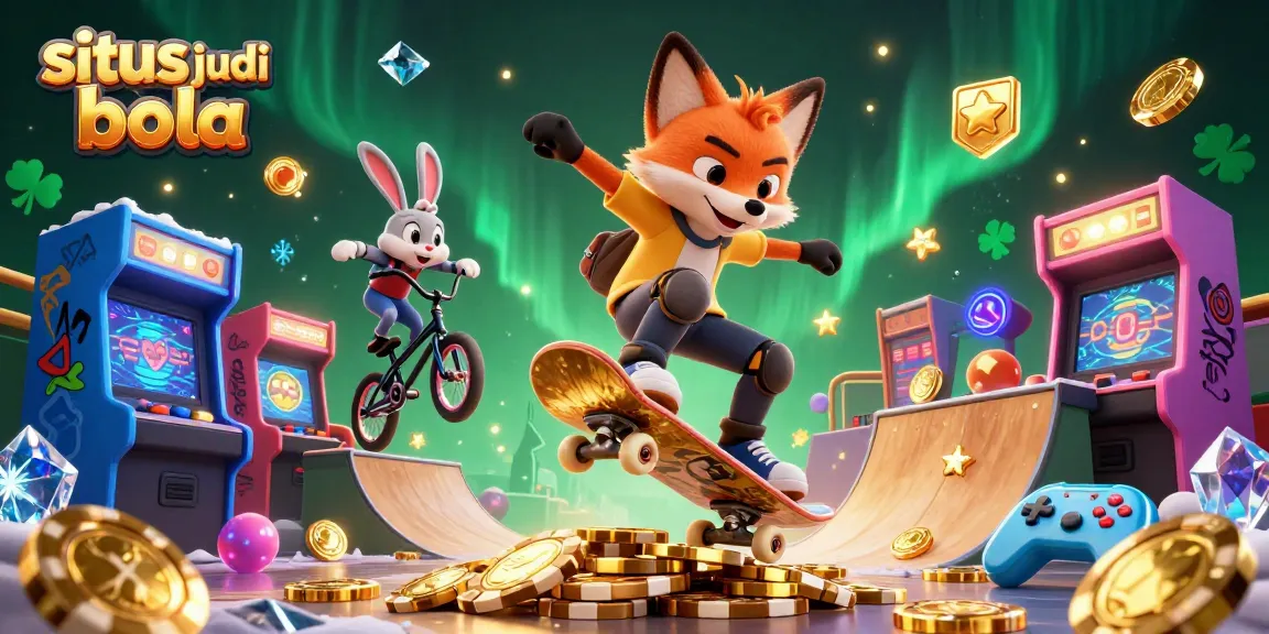Exciting action at situs judi bola with a fox and rabbit showcasing sports betting flair.