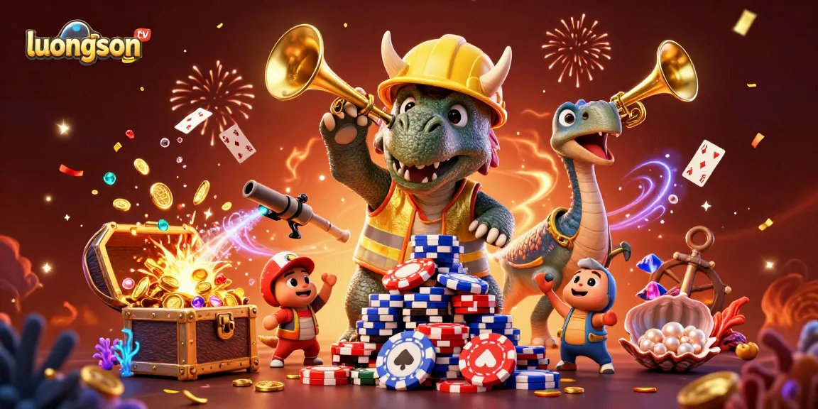 Experience thrilling gameplay with luongson tv's vibrant 3D dynamic casino scene featuring engaging characters and sparkling elements.