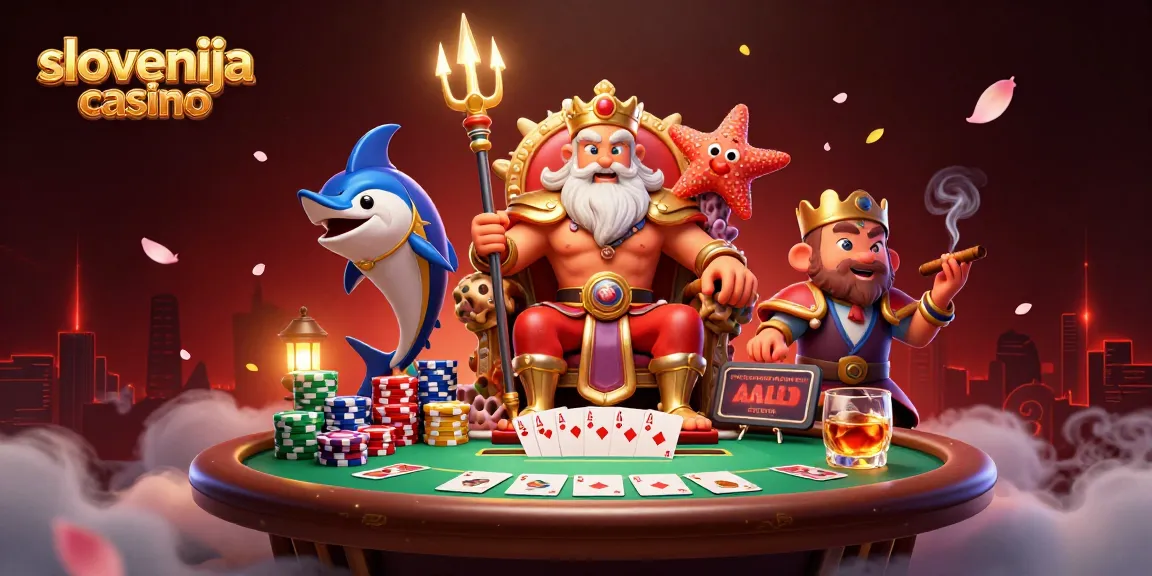 Uživajte v slovenija casino igrah z morskim kraljem Neptunom in poker mizami.