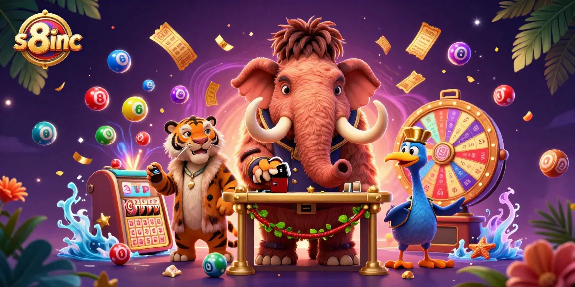 Experience thrilling moments at s8inc with a vibrant casino scene featuring cartoon characters and exciting game elements.