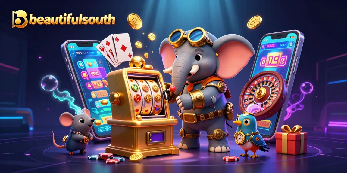 Engage in thrilling games at beautifulsouth with our vibrant, interactive casino scene filled with excitement.