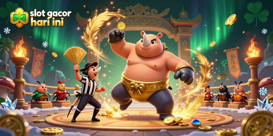Experience thrilling gameplay in slot gacor hari ini with a 3D cartoon scene featuring vibrant characters and dynamic casino elements.