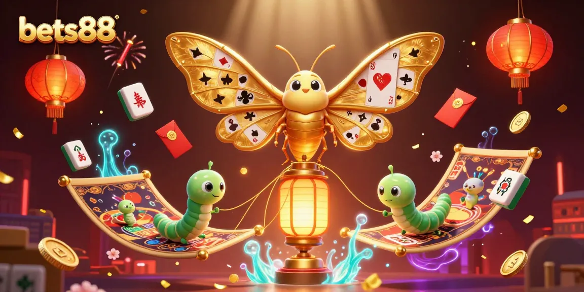 Experience thrilling gameplay at bets88 with vibrant casino elements in a dynamic 3D illustration.