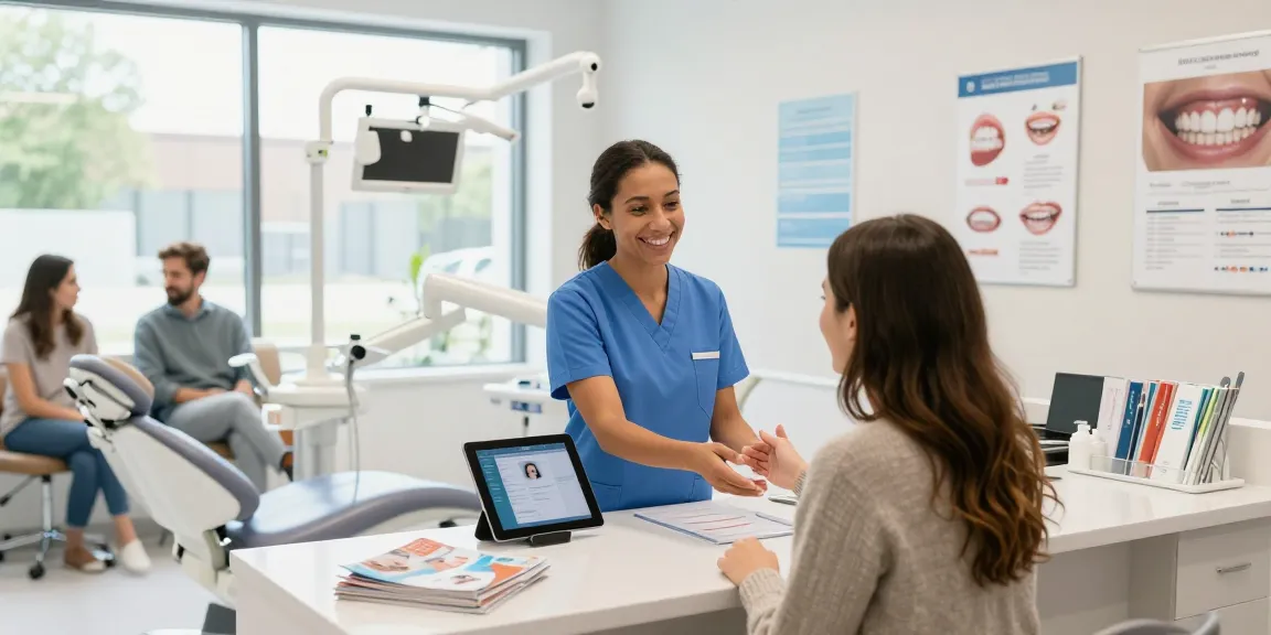 Visit the dentist for a seamless appointment experience in a modern dental clinic.
