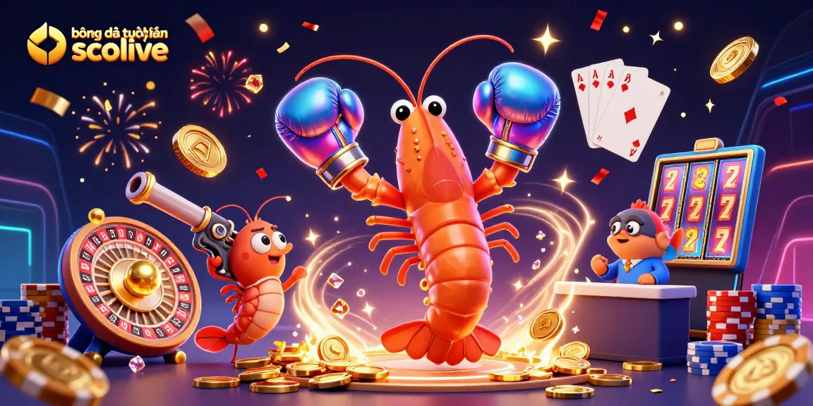 Witness the thrilling action of bóng đá trực tuyến socolive, featuring vibrant characters and dynamic gambling elements.