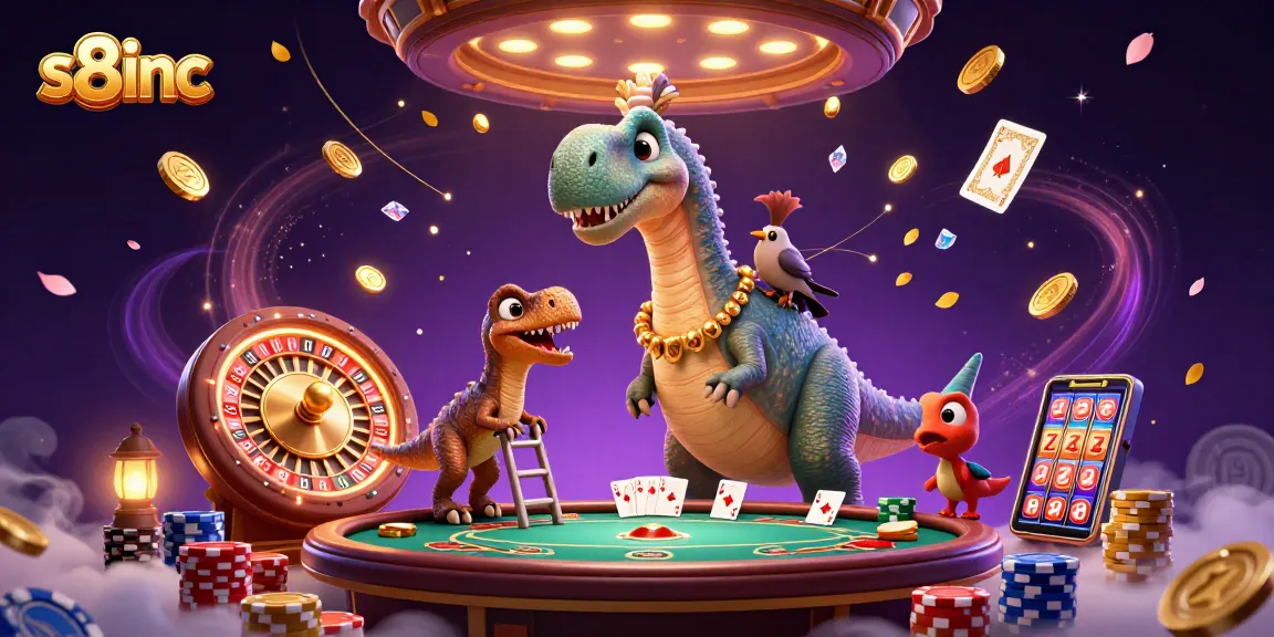 Experience thrilling gaming action at s8inc with vibrant casino elements and charming characters!