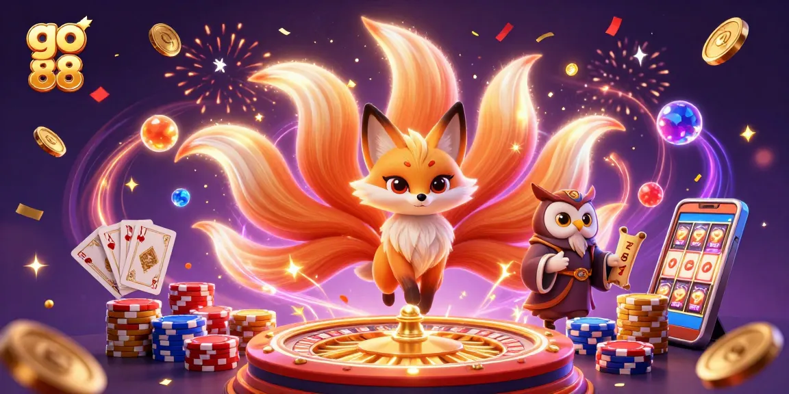 Engage with the excitement of go 88, showcasing vibrant casino action with dynamic characters and elements.
