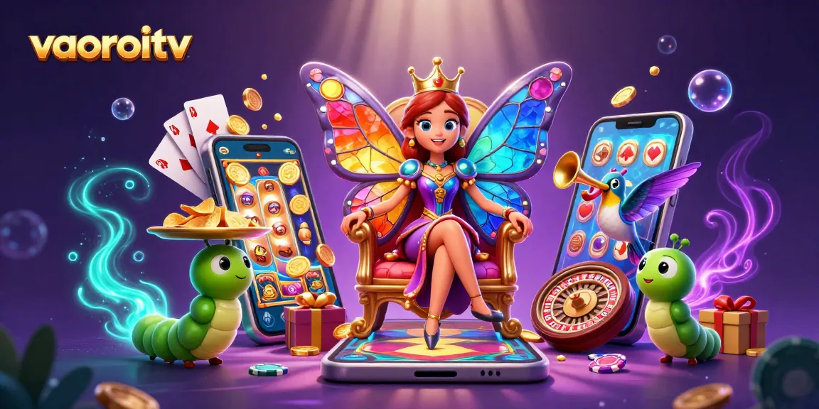 Experience thrilling bets with vaoroitv's colorful gambling scene featuring a butterfly queen.