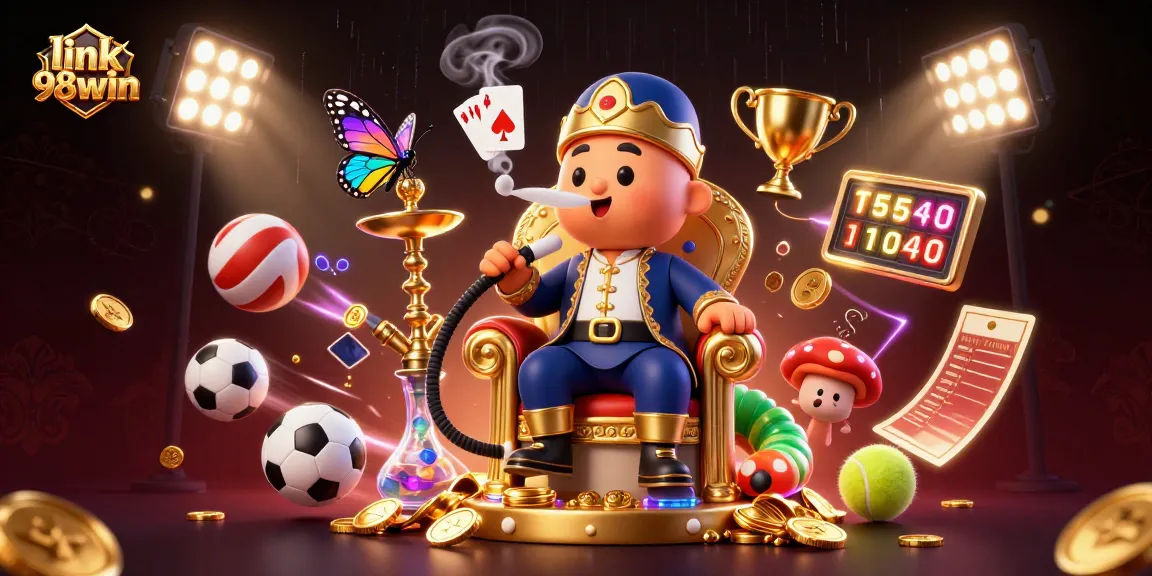 Experience thrilling action with the link 98win, featuring vibrant sports elements and exciting gambling visuals.
