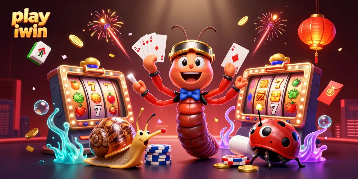 Play iwin with excitement as a millipede dealer and friends at a vibrant casino scene.