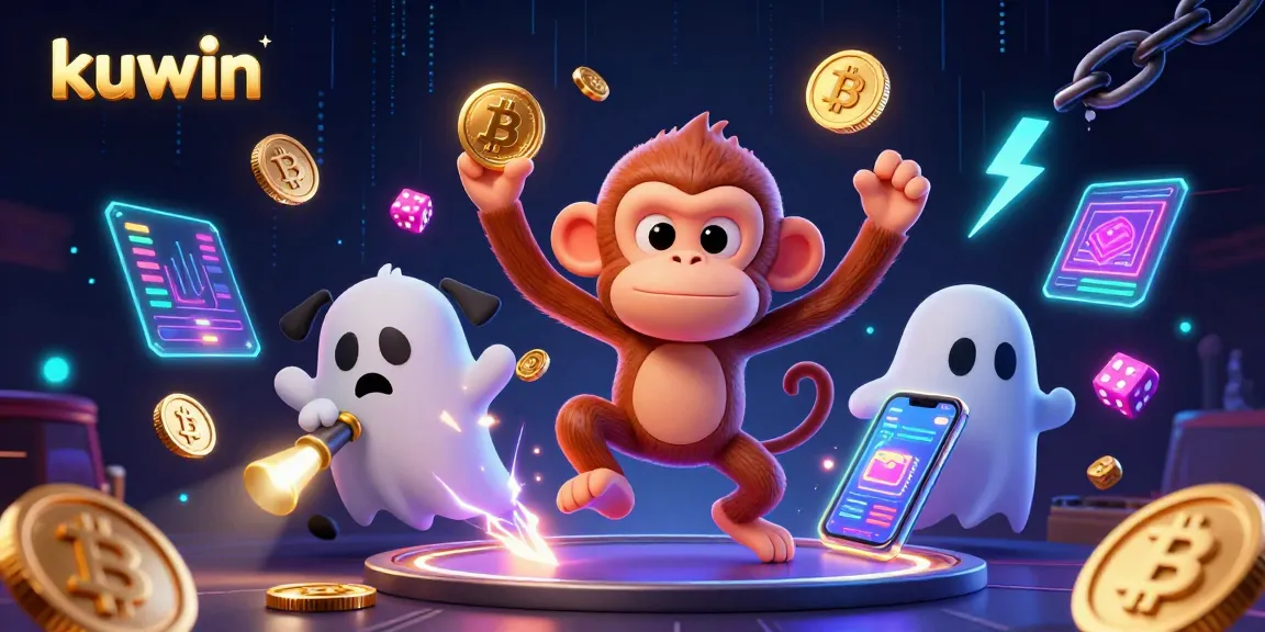 kuwin offers exciting casino adventures with a playful ghost-hunting puppy tracking the mischievous monkey.