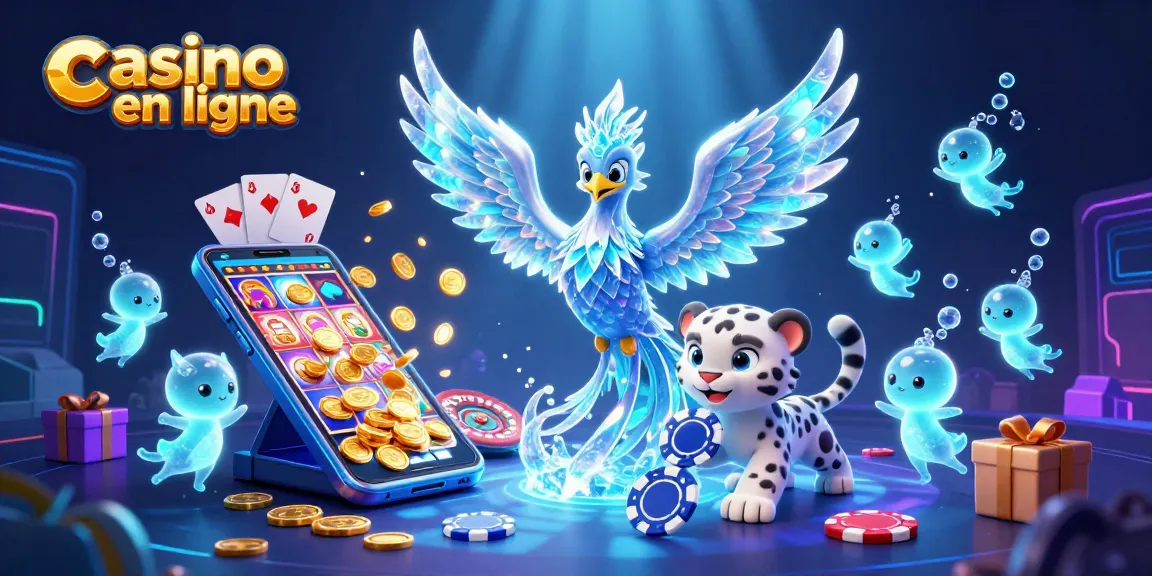 Jouez à des machines à sous au casino en ligne avec cette illustration dynamique mettant en valeur des personnages animés