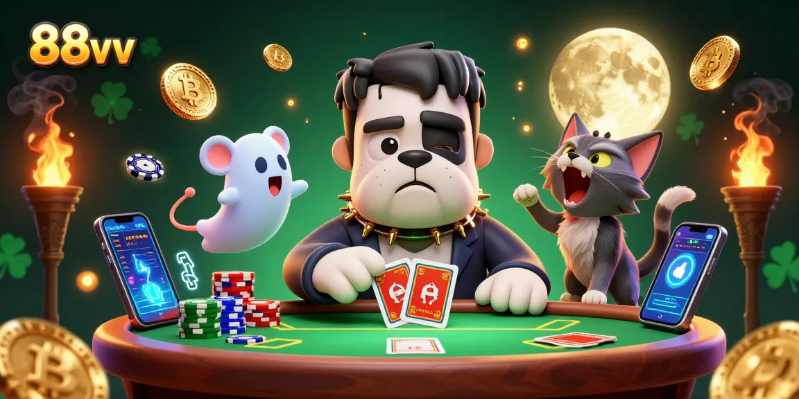 Experience the thrill of poker with 88vv's dynamic characters and crypto elements.