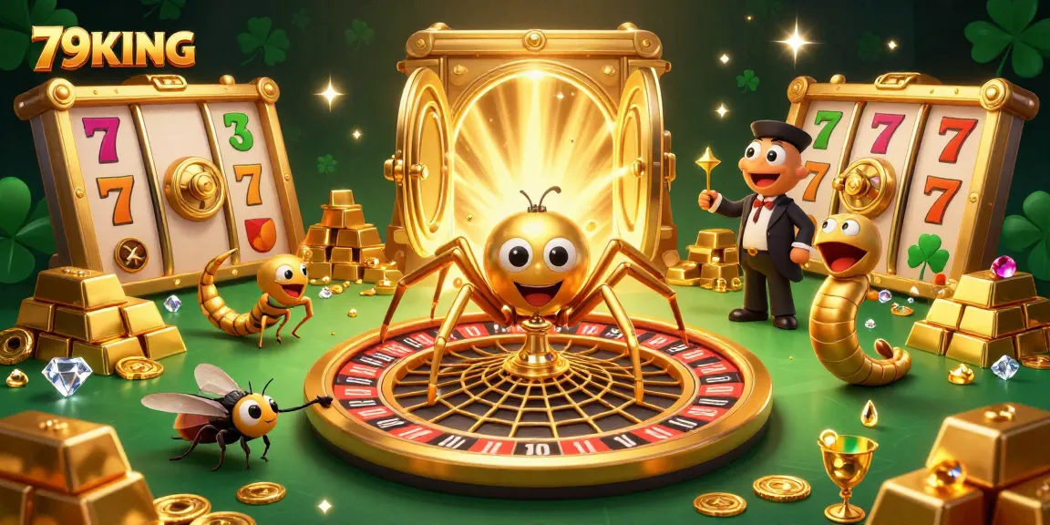 Engage with 79KING's immersive 3D casino world as characters interact in a vibrant gambling scene.