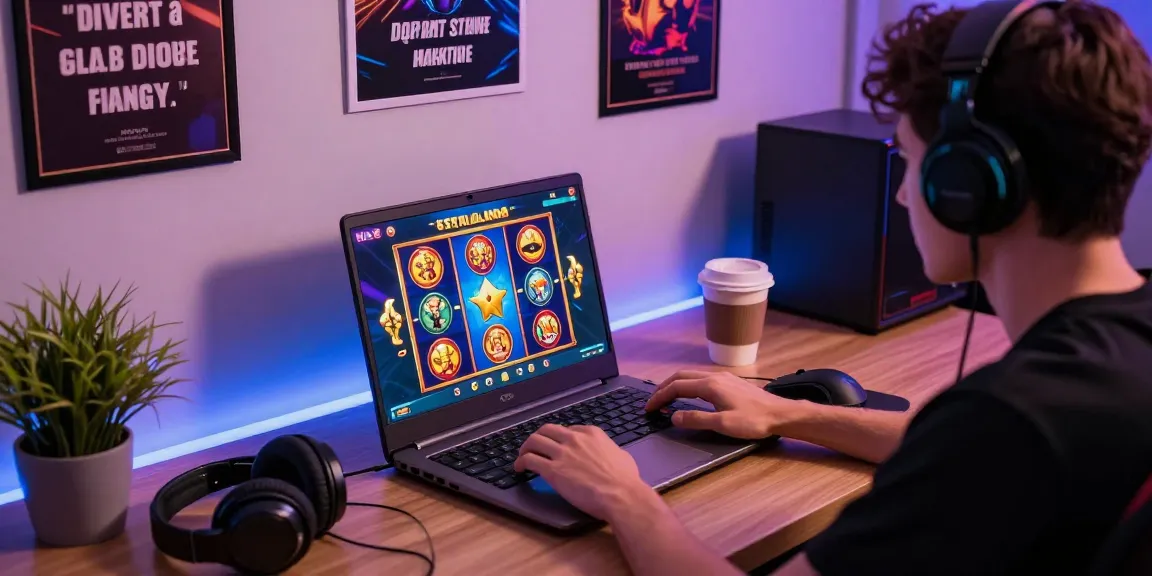 Pengalaman bermain slot thailand yang seru di rumah dengan laptop dan aksesoris gaming.