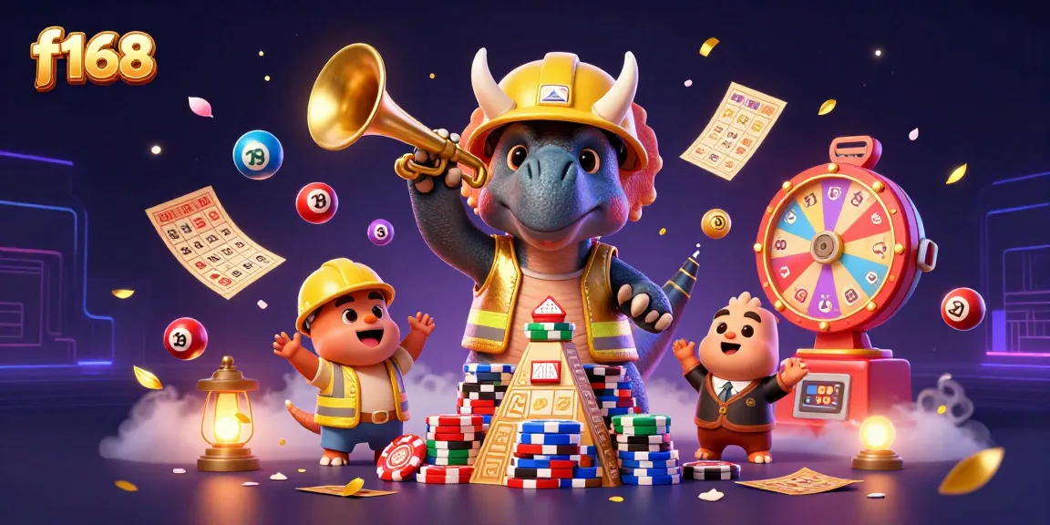 Experience the excitement of f168 with vibrant celebrations of winning strategies in this colorful gaming illustration.