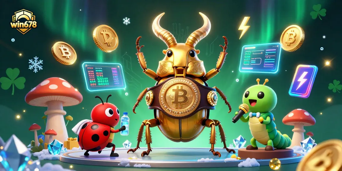 Win678 players enjoying vibrant 3D casino action with glowing coins and dynamic gaming elements.