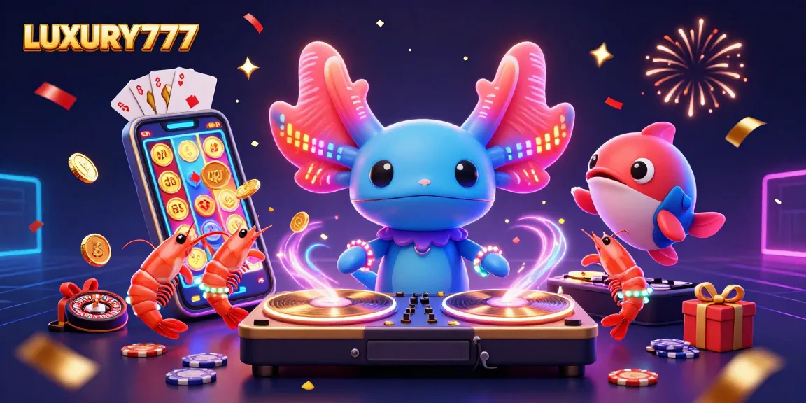 LUXURY777 memberikan inspirasi desain 3D menarik dalam permainan kasino dengan elemen slot dan karakter lucu.