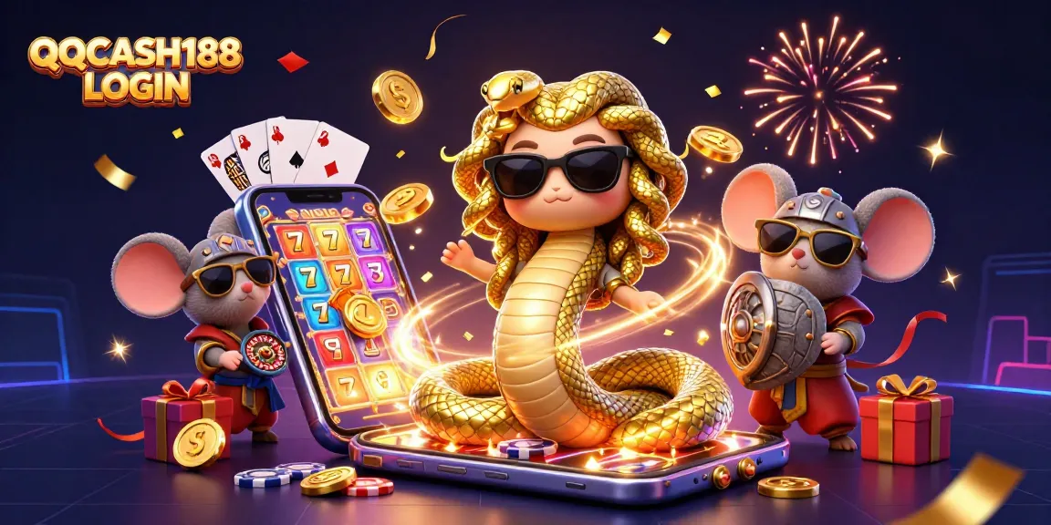 Experience exciting gameplay with QQCASH188 LOGIN, featuring dynamic characters and vibrant casino elements.