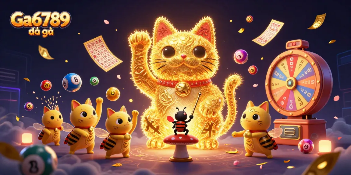 Experience thrilling Ga6789 đá gà action with fiery golden cats and dynamic casino elements.