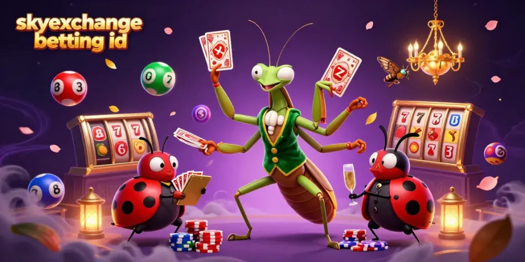 Experience the excitement of skyexchange betting id with engaging characters in a vibrant casino scene.