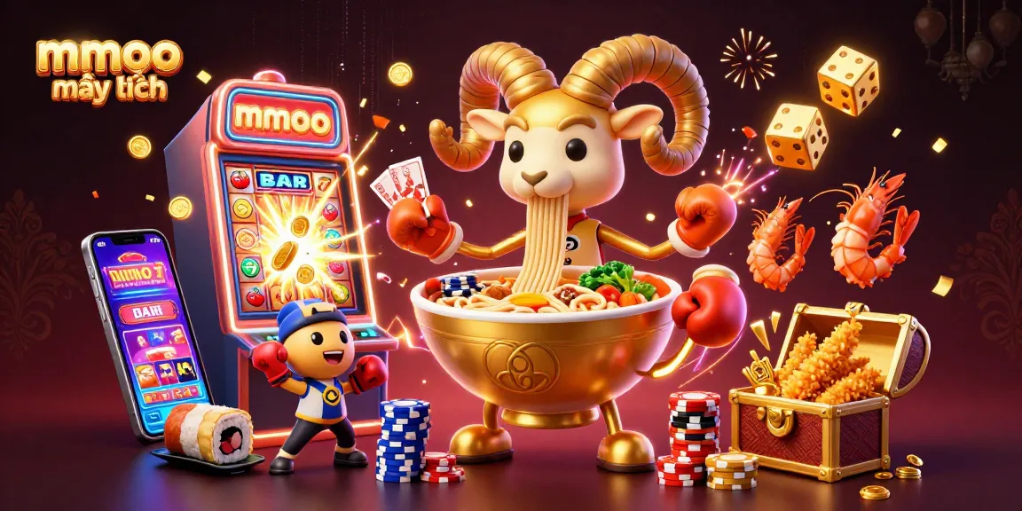 Experience the excitement of mmoo mới nhất with a vibrant 3D illustration featuring dynamic casino characters