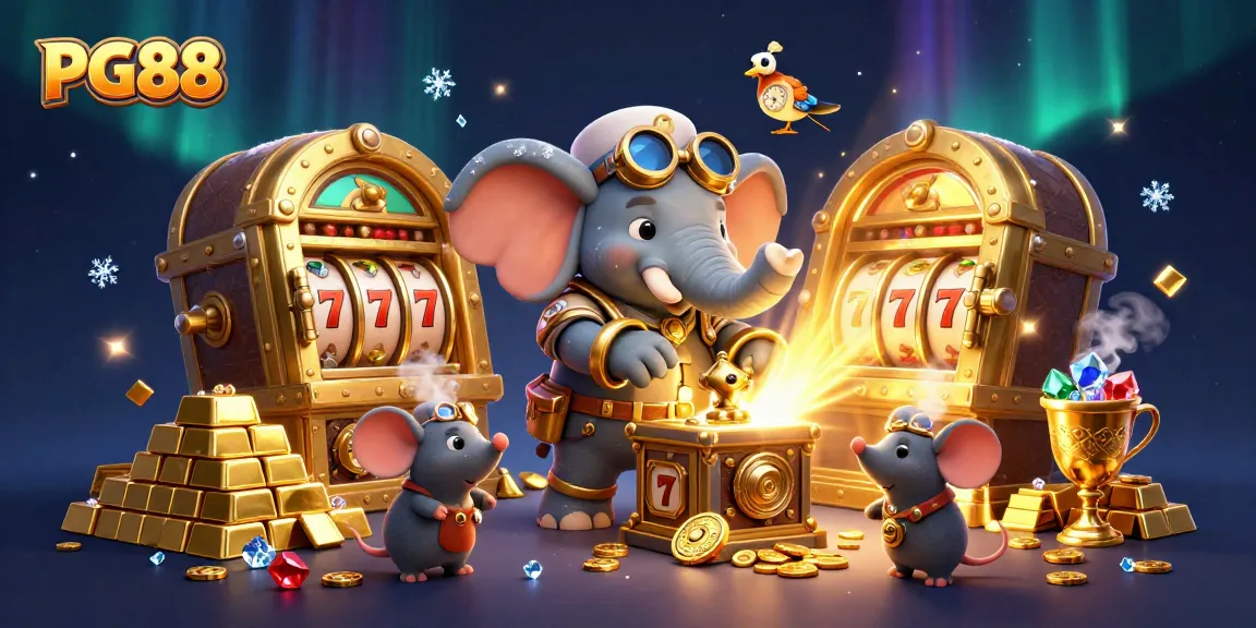 Experience dynamic gaming at PG88 with a steampunk engineer and thrilling slot machine.