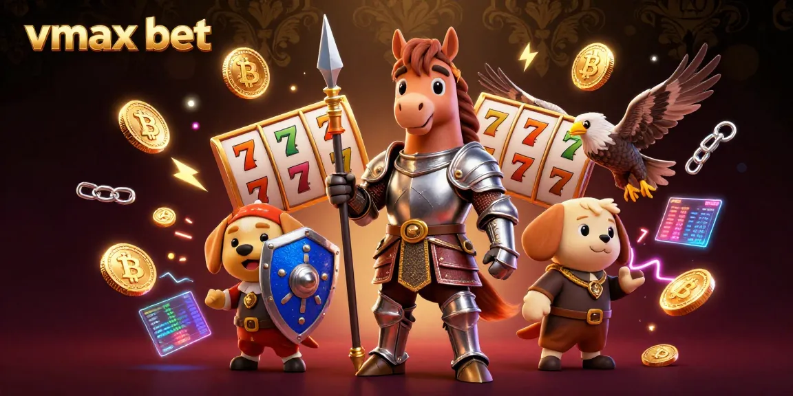 Engage in thrilling slots with vmax bet amidst dynamic casino elements and characters.