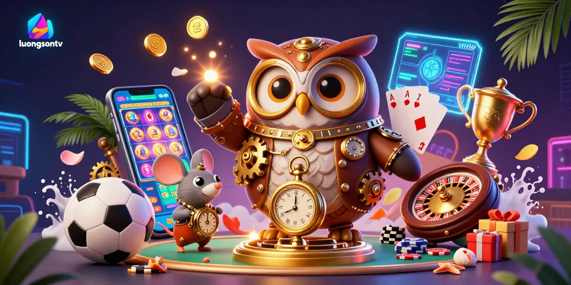 Engage with thrilling sports betting moments at luongsontv showcasing unique game elements like trophies and footballs