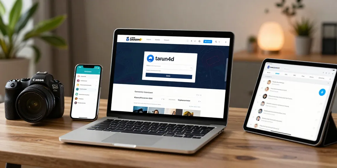 Halaman login tahun4d ditampilkan di laptop modern dengan akses informasi anggota.