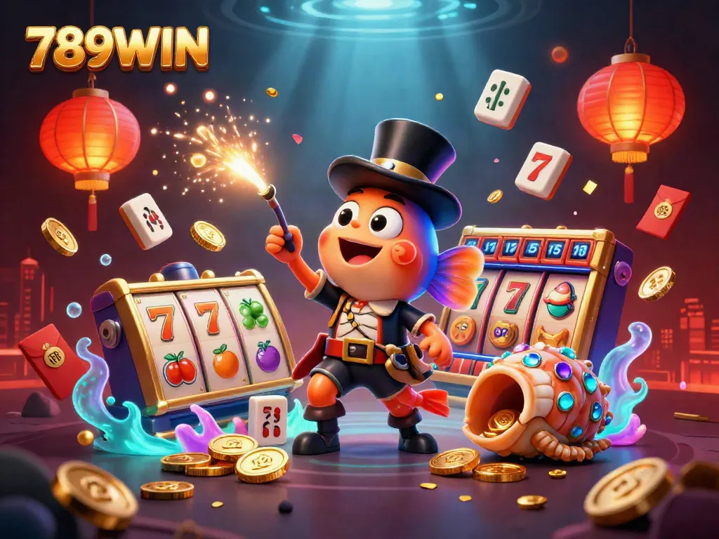 Engage in thrilling adventures at 789WIN with a vibrant underwater casino scene featuring animated characters and gambling elements.