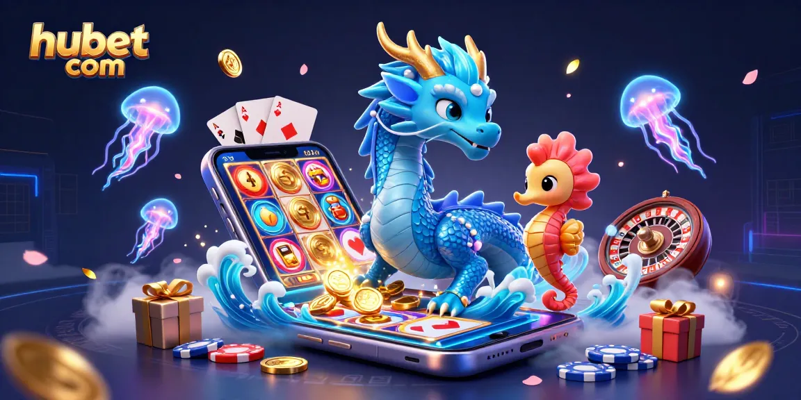 Engage in thrilling gaming experiences on hubet com with a vibrant casino-themed digital illustration.
