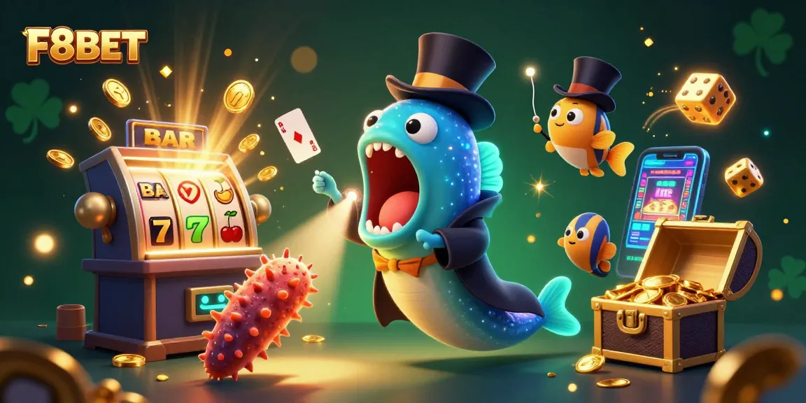 Experience thrilling magic at F8BET with a card trick eel and jackpots bursting around!