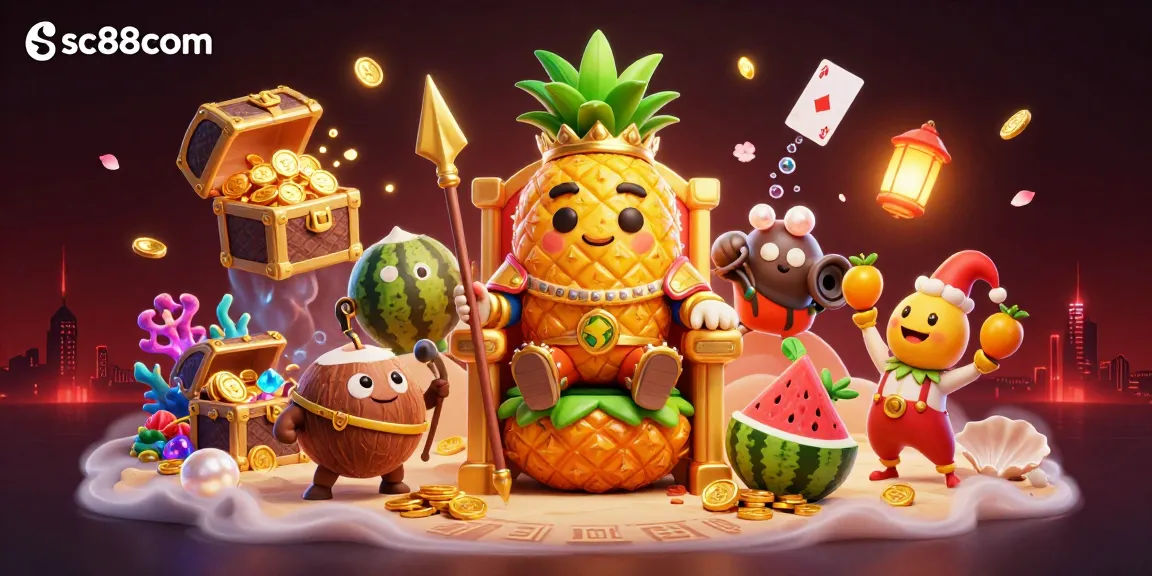 Explore sc88com's vibrant casino world with engaging 3D characters and exciting gaming elements.