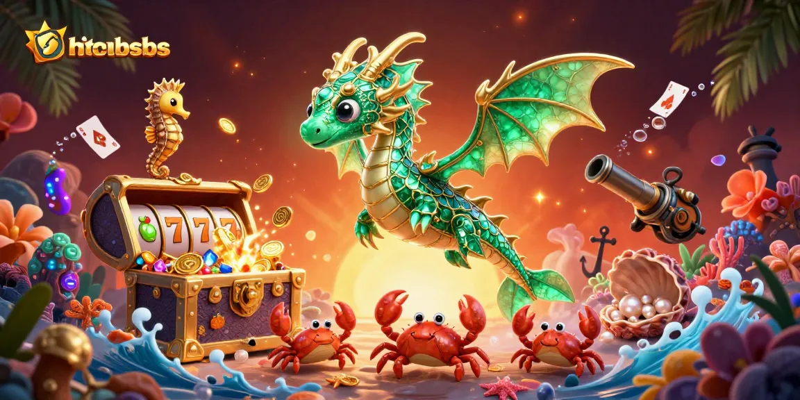 Engage with hitclubsbs' vibrant gaming scene featuring a sea dragon and exciting slot elements.