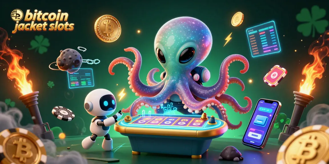 Spin bitcoin jackpot slots in a vibrant, dynamic 3D alien-themed casino environment.