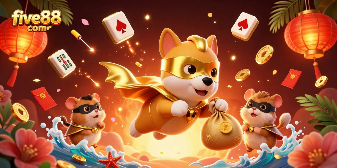 Experience thrilling wins at five88 com with our lively casino-themed illustration.