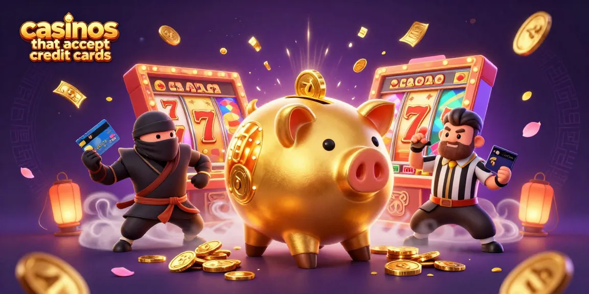 Win at casinos that accept credit cards with our illustrated festive gaming scene, showcasing vibrant action!