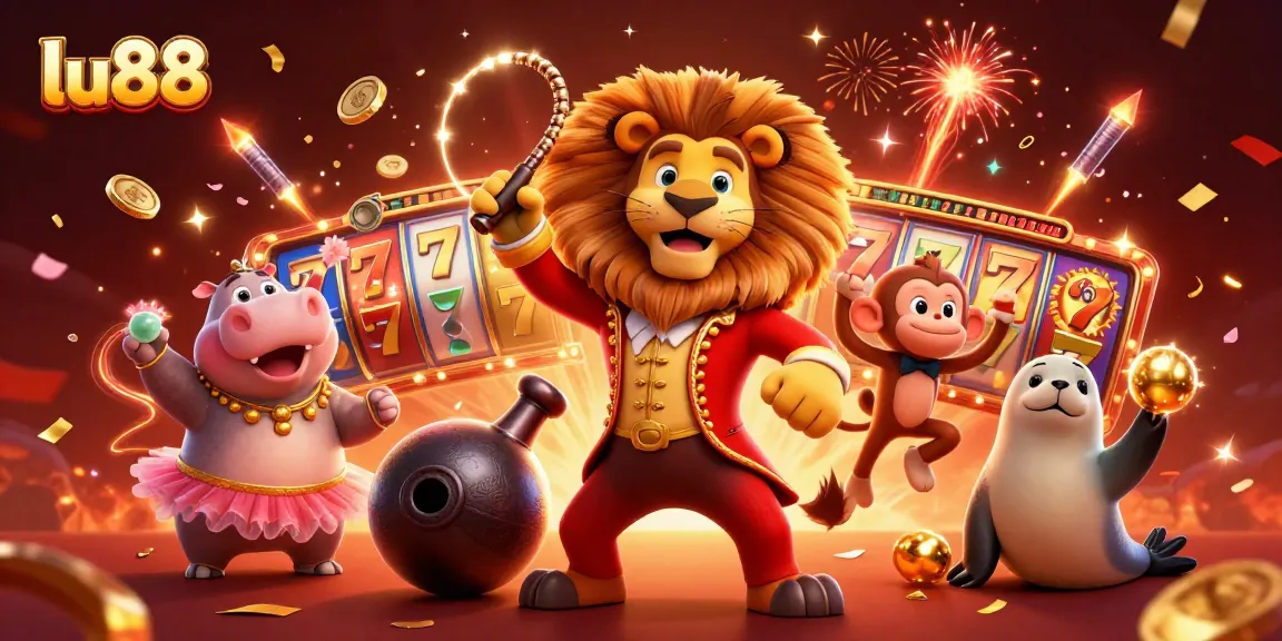 Experience high-stakes excitement at lu88 with our lively casino illustration.