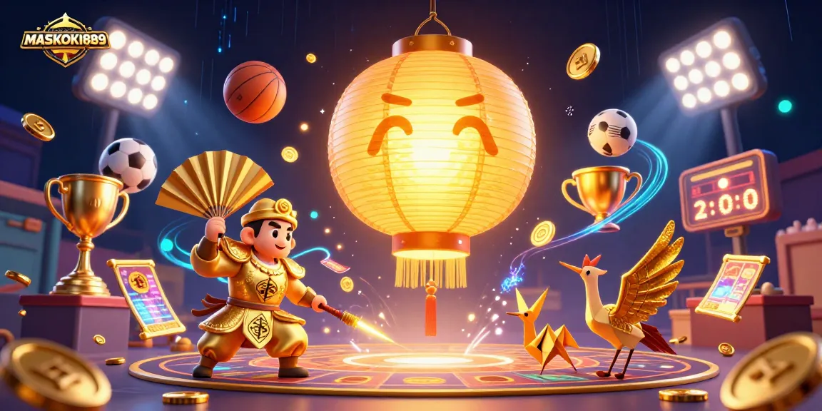 Betting on luck with MASKOKI889 in a vibrant casino scene full of excitement and winning opportunities.