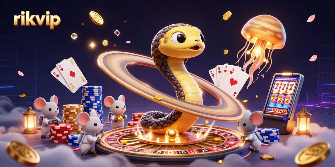 Experience thrilling games at rikvip with vibrant 3D spaces filled with colorful casino elements.