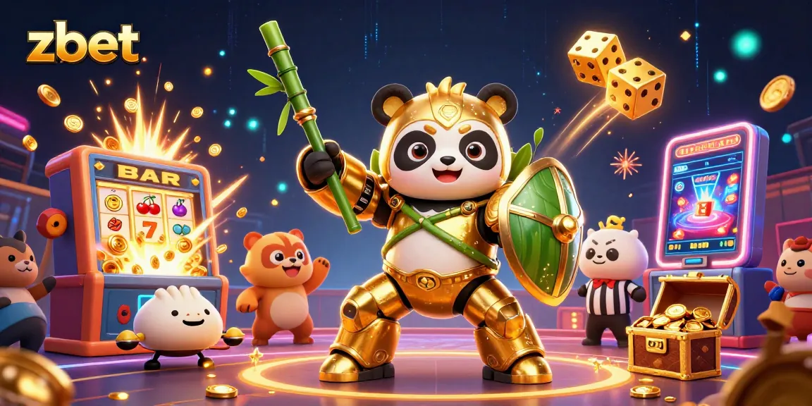 Zbet engages players with thrilling slots action in an energetic 3D casino scene.