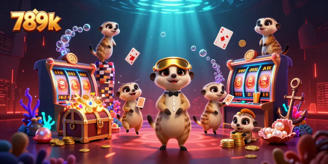 Engage in thrilling gameplay at 789k with a vibrant meerkat casino operation illustration.