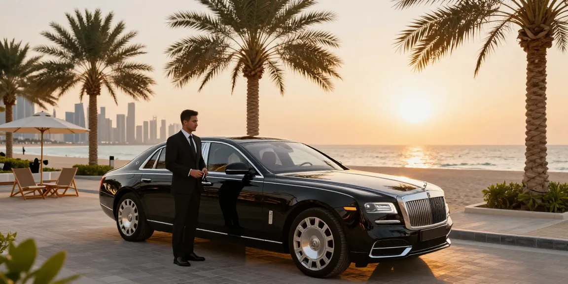 LUXURY 777 mobil mewah disewakan di pantai Dubai dengan pemandangan indah.