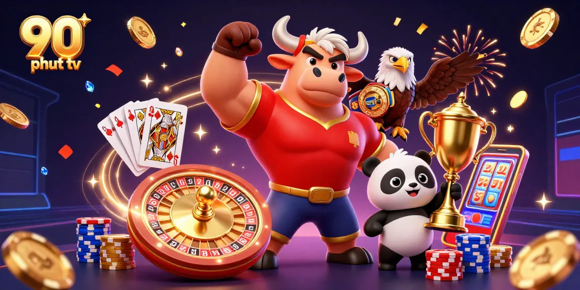 Experience thrilling football action with 90 phut tv and exciting casino gameplay in one vibrant scene.